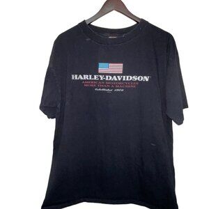 Harley Davidson Motorcycle Grove's Winchester Black Short Sleeve T-Shirt Size XL